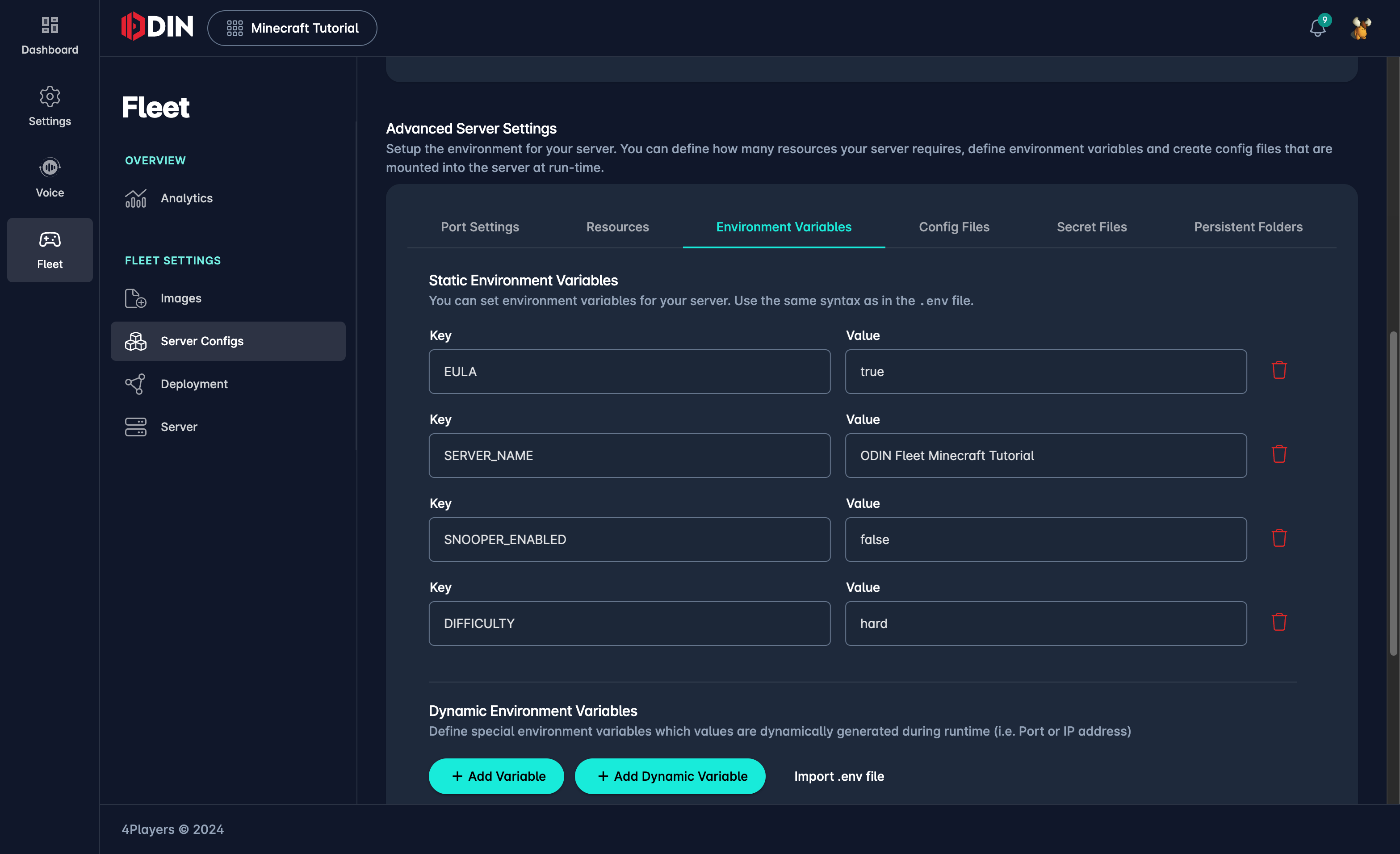 Create Config in ODIN Fleet